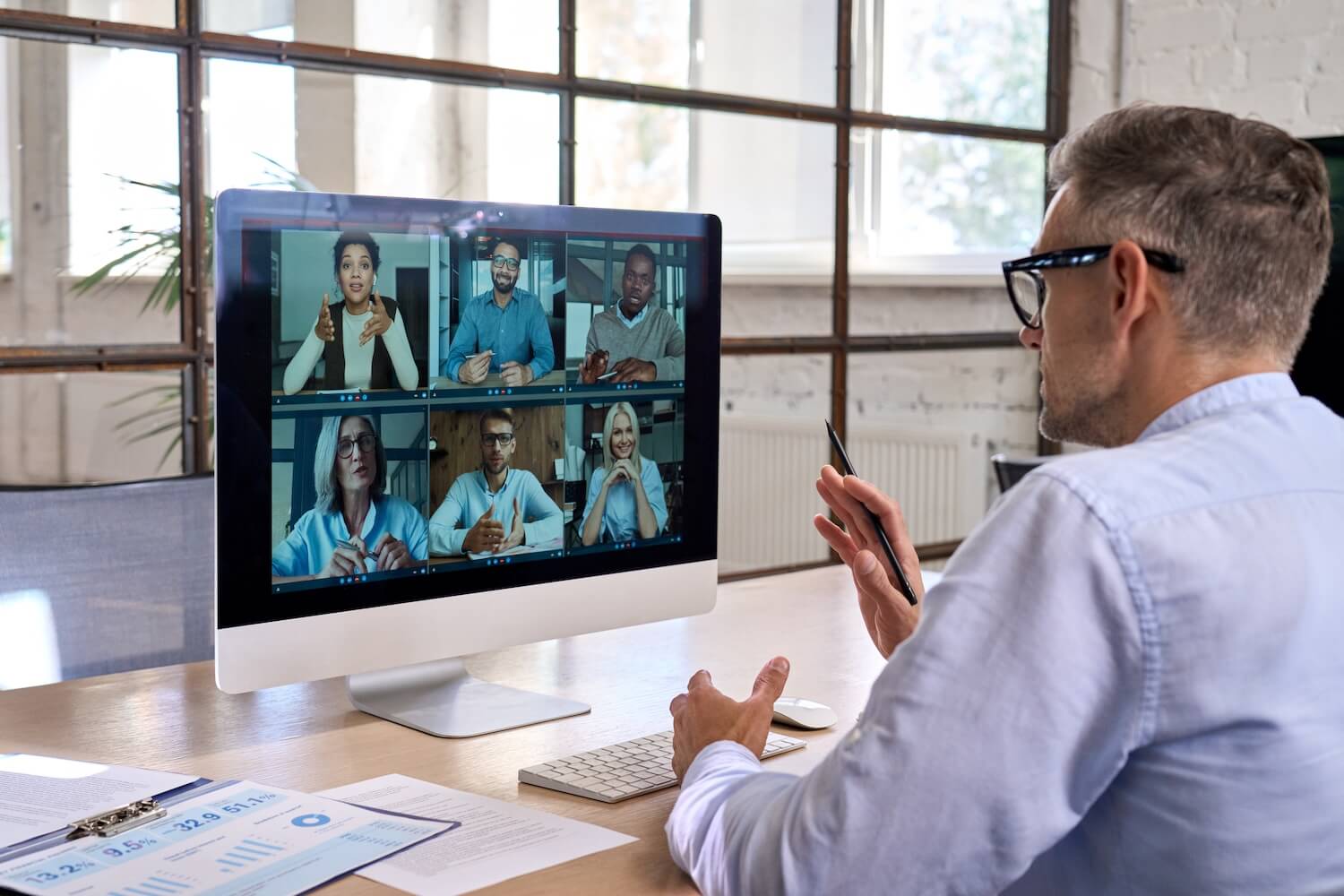 Chicago SEO and AI SEO team on zoom call